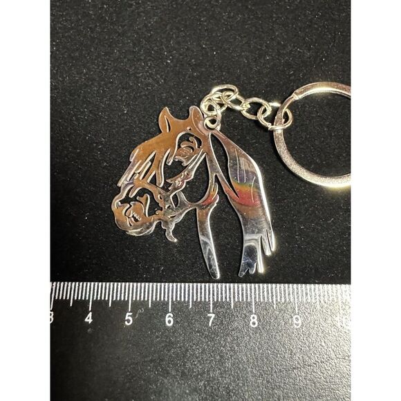 Horse Mustang Pony‎ Silver Key Ring Keychain Alloy Jewelry - Picture 1 of 2